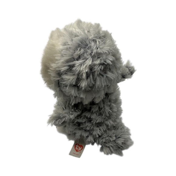 Ty Stuffed Owl - Gray and White with Gold Accents - Picture 4 of 6